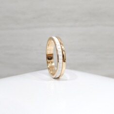 [럭스유] 부쉐론 콰트로 더블 화이트 에디션 밴드 링 52호 JAL00238 썸네일 1