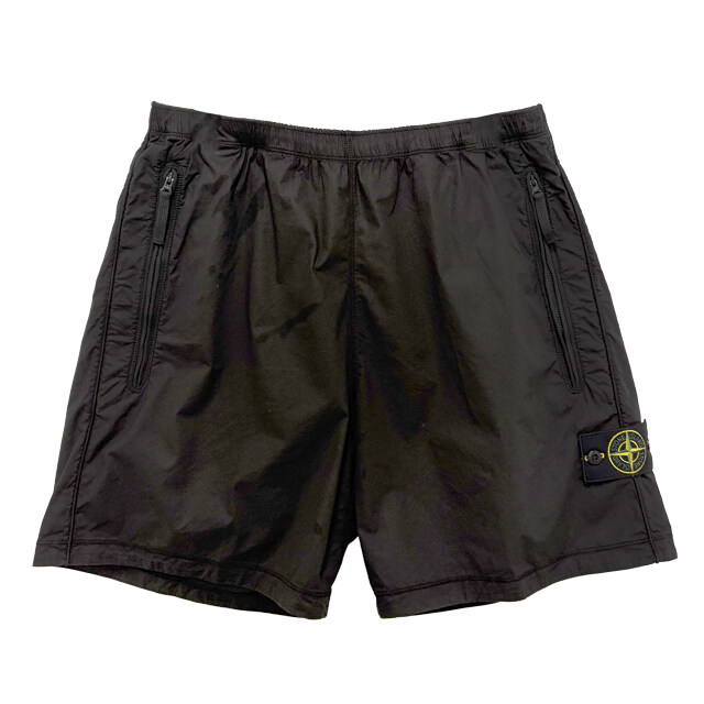 더팩토리 26SS 스톤아일랜드 텔라 파라슈트 드로우스트링 반바지 / 블랙 (L1S15L100017 S0003 V0029) - Stone Island