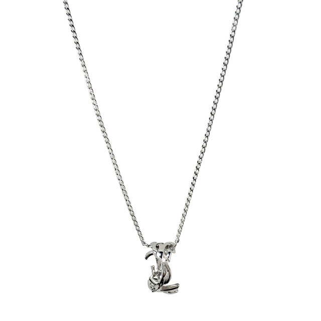 논현 더팩토리 26FW 생로랑 YSL 카산드라 링 펜던트 체인 네크리스 목걸이 / 실버 (822754 Y1500 8126) - Saint Laurent
