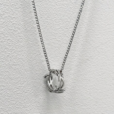 논현 더팩토리 26FW 생로랑 YSL 카산드라 링 펜던트 체인 네크리스 목걸이 / 실버 (822754 Y1500 8126) 썸네일 2