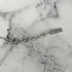 논현 더팩토리 26FW 생로랑 YSL 카산드라 링 펜던트 체인 네크리스 목걸이 / 실버 (822754 Y1500 8126) 썸네일 4