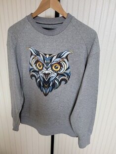 [46] 준지 그레이 부엉이 자수 맨투맨 JC6341P01 썸네일 3