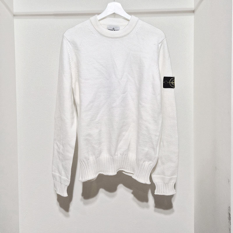 스톤아일랜드 와펜 패치 크루넥 니트 긴팔 L388370 - Stone Island