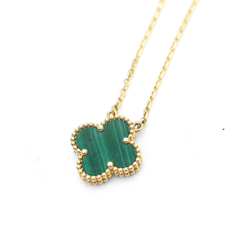 Van Cleef&Arpels(반클리프앤아펠) 18K 옐로우 골드 말라카이트 빈티지 알함브라 목걸이 - Van Cleef & Arpels