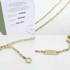 Van Cleef&Arpels(반클리프앤아펠) 18K 옐로우 골드 말라카이트 빈티지 알함브라 목걸이 썸네일 4