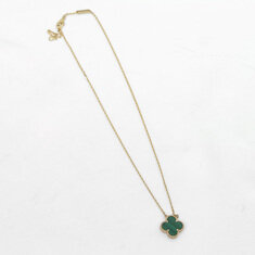 Van Cleef&Arpels(반클리프앤아펠) 18K 옐로우 골드 말라카이트 빈티지 알함브라 목걸이 썸네일 3