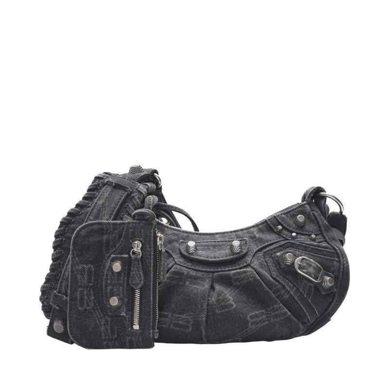 블랙 모노그램 르 카골 XS 숄더백 - Balenciaga