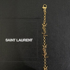 논현 더팩토리 26SS 생로랑 YSL 모노그램 카산드라 체인 브레이슬릿 팔찌 골드 (757664 Y1500 8030) 썸네일 7