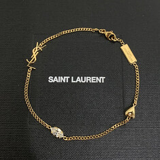 더팩토리 26SS 생로랑 YSL 모노그램 오피움 하트 참 브레이슬릿 팔찌 골드 (701950 Y1526 9137) 썸네일 2