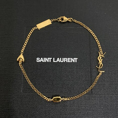 더팩토리 26SS 생로랑 YSL 모노그램 오피움 하트 참 브레이슬릿 팔찌 골드 (701950 Y1526 9137) 썸네일 3