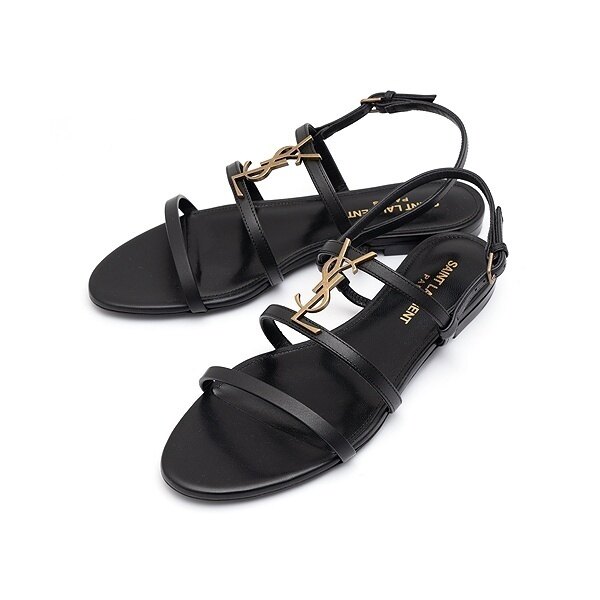 생로랑 모노그램 카산드라 플랫 샌들 652758-BDATT-1000 - Saint Laurent