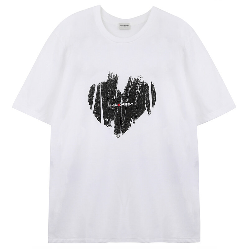 생로랑 하트 티셔츠 615522-YBSO2-9744 - Saint Laurent