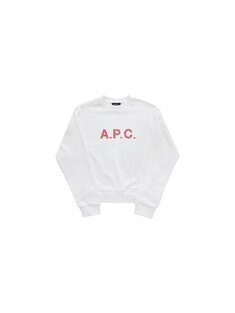 아페쎄 COEIP F27887 TAB BLANC/ROUGE 여성 맨투맨 썸네일 2