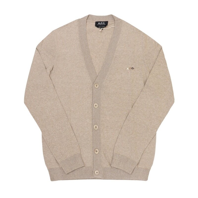 아페쎄 COEZJ H22315 PBC HEATHERED BEIGE 남성 가디건 - A.P.C.