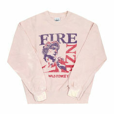 와일드동키 FG-FIRENZE BLEACHED PINK 공용 맨투맨 썸네일 1