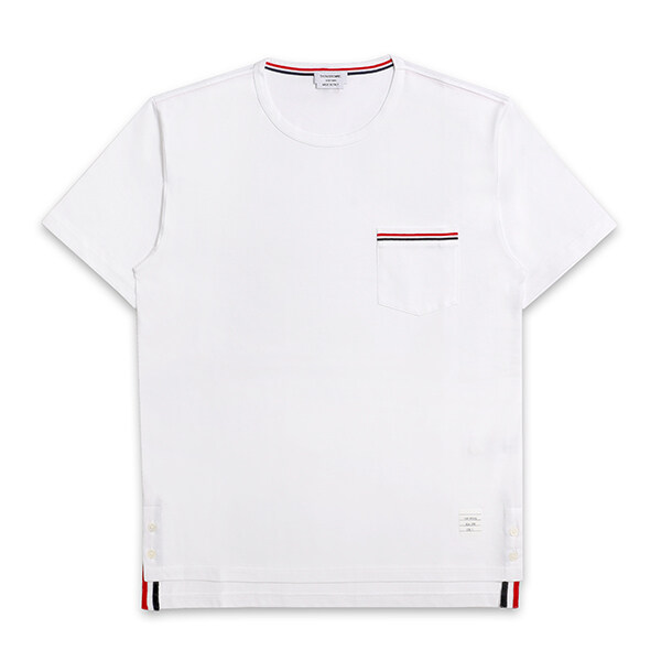 톰브라운 MJS010A 01454 100 남성 반팔티 - Thom Browne