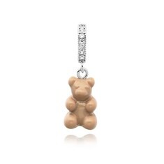 크리스탈헤이즈 NOSTALGIA BEAR-SALT CARAMEL-PAVE CONNECTOR SILVER 여성 참 썸네일 1