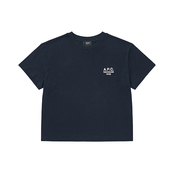 아페쎄 COHBM F26389 TIQ DARK NAVY/ECRU 여성 반팔티 - A.P.C.