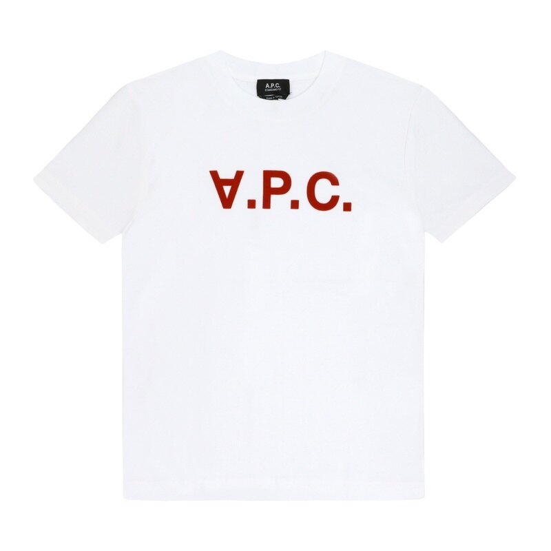 아페쎄 COHBM M26384 ILM BLANC/TERRACOTTA 공용 반팔티 - A.P.C.