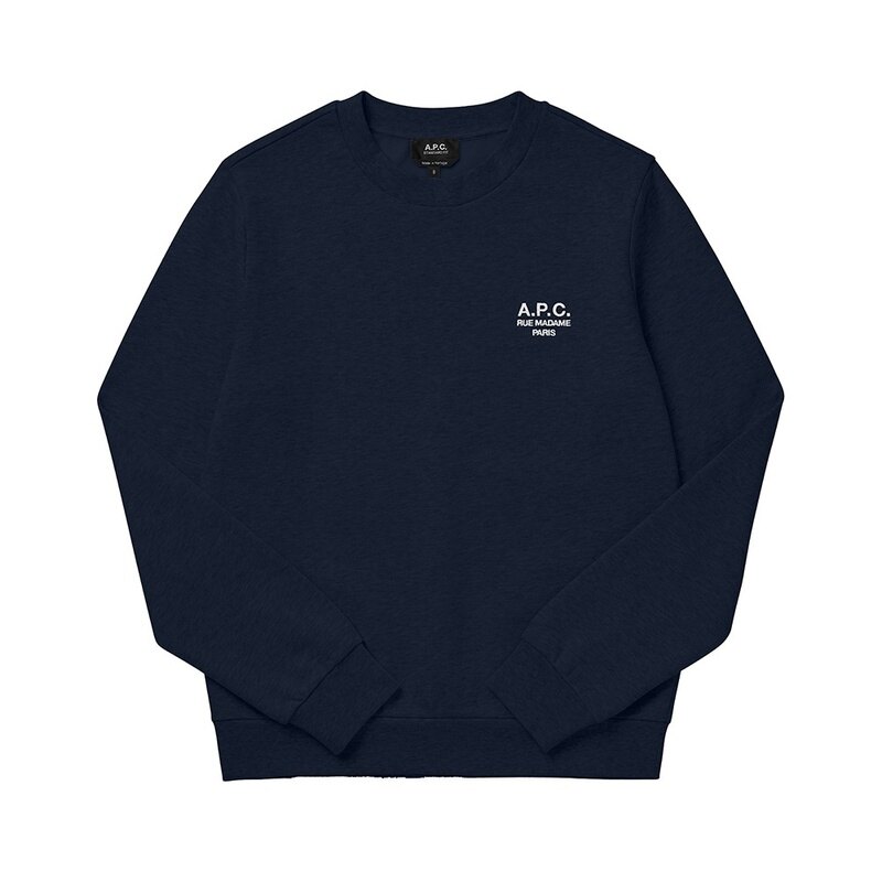 아페쎄 COHBV M27913 TIQ DARK NAVY/ECRU 공용 맨투맨 - A.P.C.