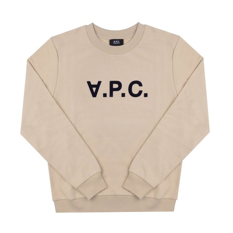 아페쎄 COHBN M27907 TBI BEIGE/DARK NAVY 공용 맨투맨 - A.P.C.
