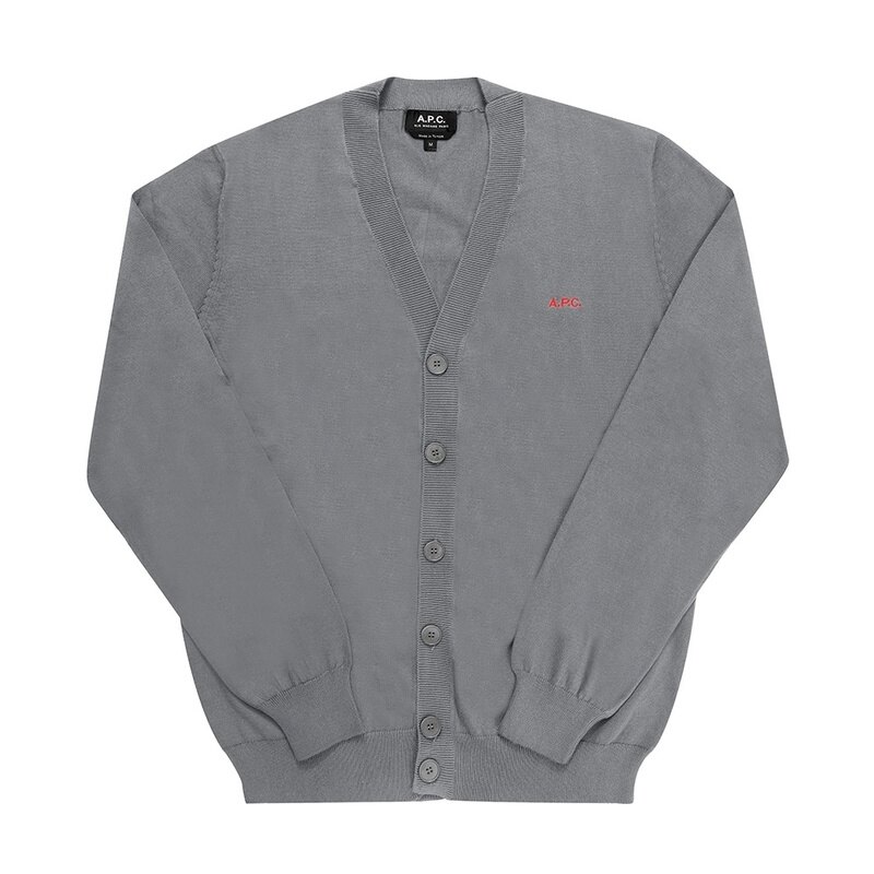 아페쎄 COGDK H22229 PLA HEATHERED GREY 남성 가디건 - A.P.C.