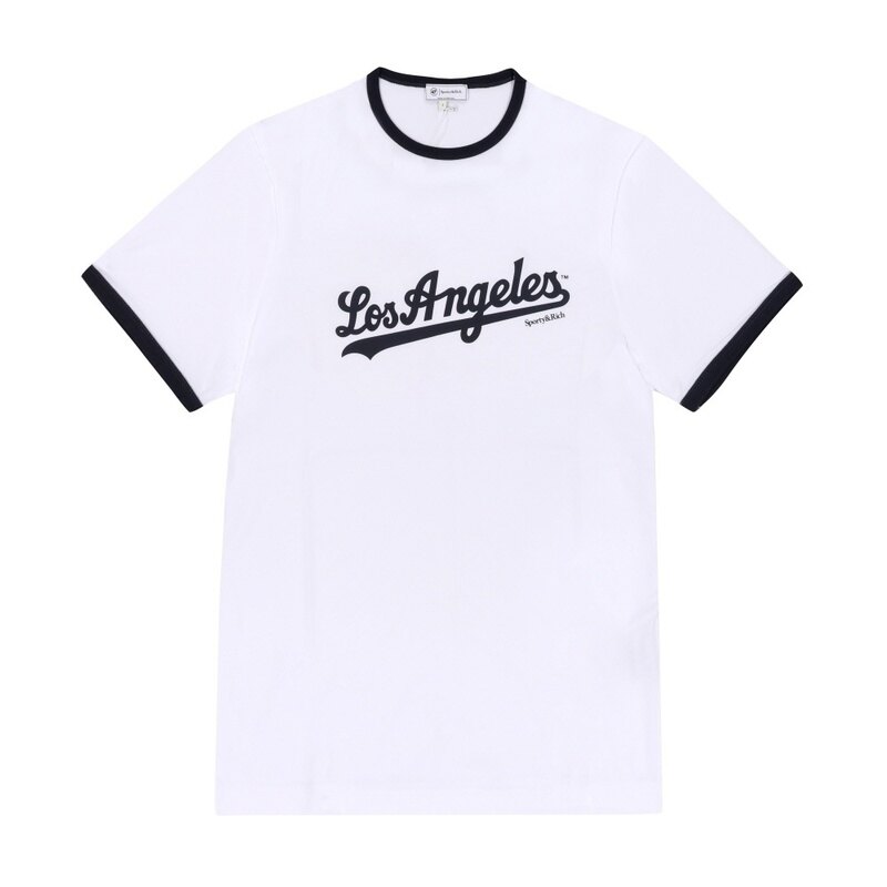 스포티앤리치 TO073627667WH50 WHITE/DARK NAVY 여성 반팔티 - Sporty & Rich