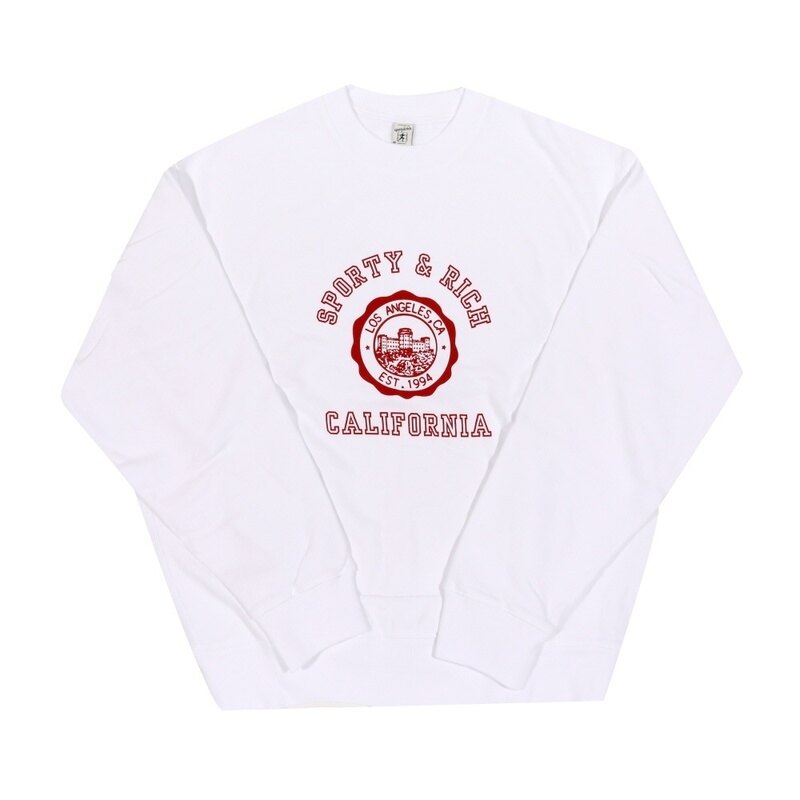 스포티앤리치 ST071606508WH01 WHITE 공용 맨투맨 - Sporty & Rich