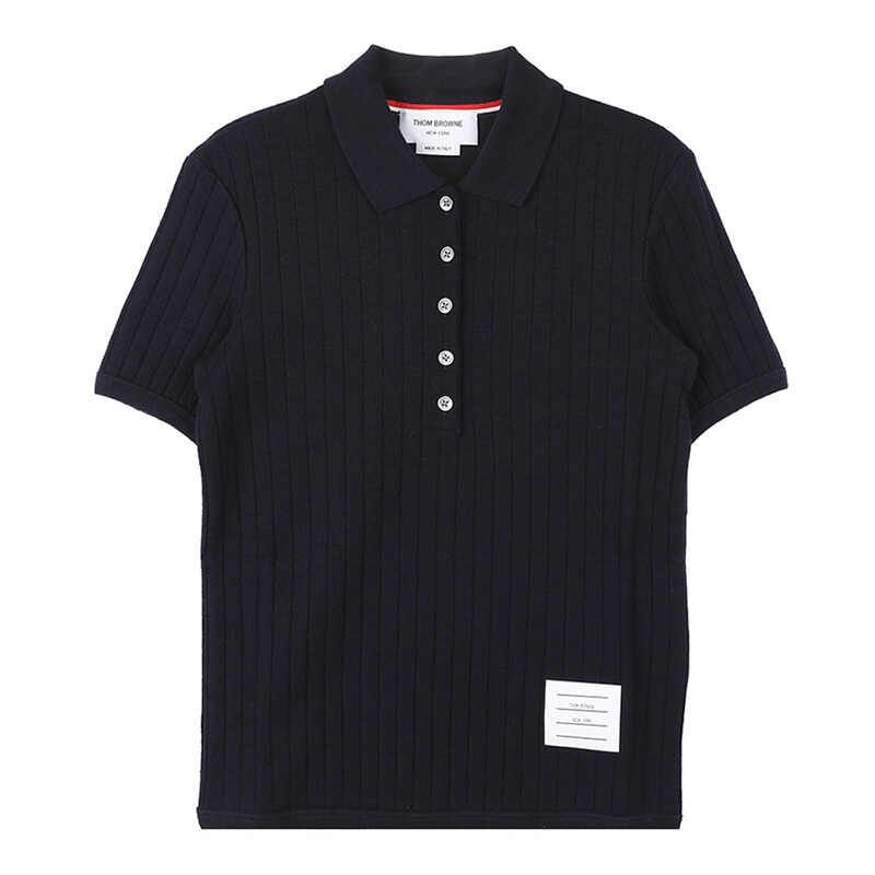 라프리마 톰브라운 카라 반팔 티셔츠 FJP117AJ0112-415 - Thom Browne
