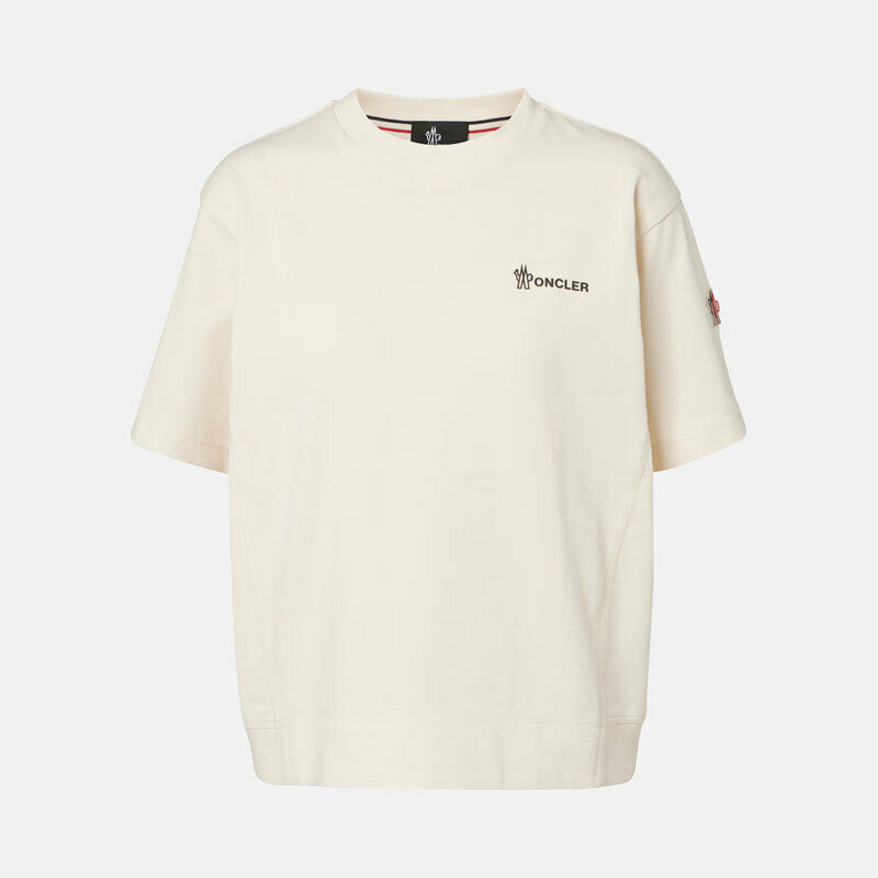 26SS 몽클레어 여성 로고 코튼 티셔츠 화이트 8C00010 89AZ9 034 - Moncler