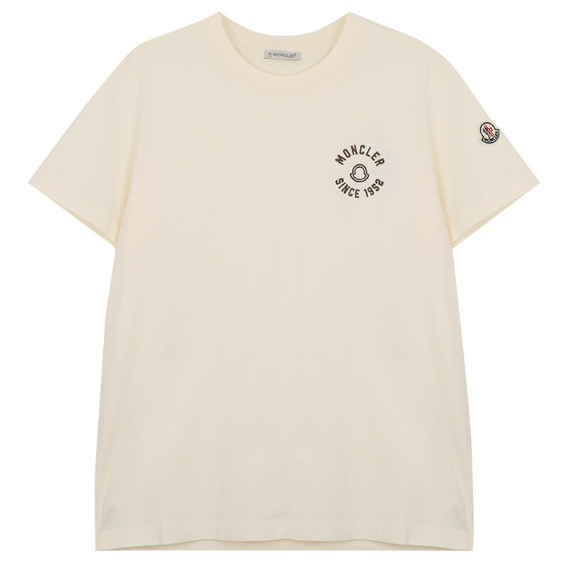 몽클레어 자수 로고 코튼 티셔츠 8C00030-89AUO-034 - Moncler