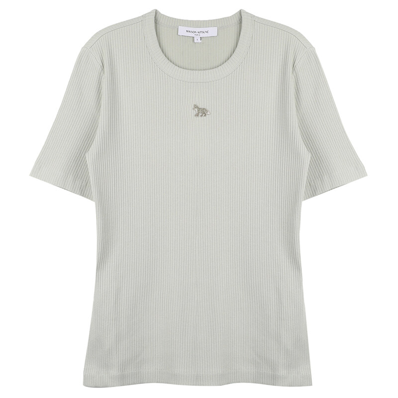 메종키츠네 베이비 폭스 골지 슬림핏 티셔츠 OW00124-KJ0134-0477 - Maison Kitsune