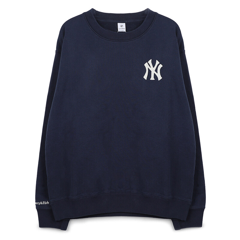 스포티앤리치 헤리티지 양키즈 세리프 크루넥 ST071610300BL106 - Sporty & Rich
