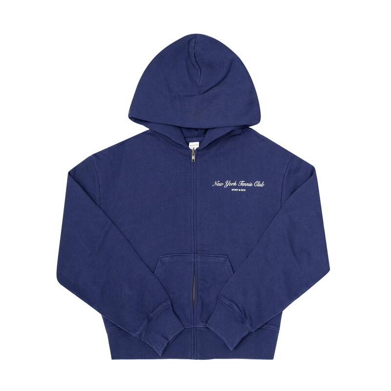 스포티앤리치 ST068621402BL106 DARK NAVY 공용 후드집업 - Sporty & Rich