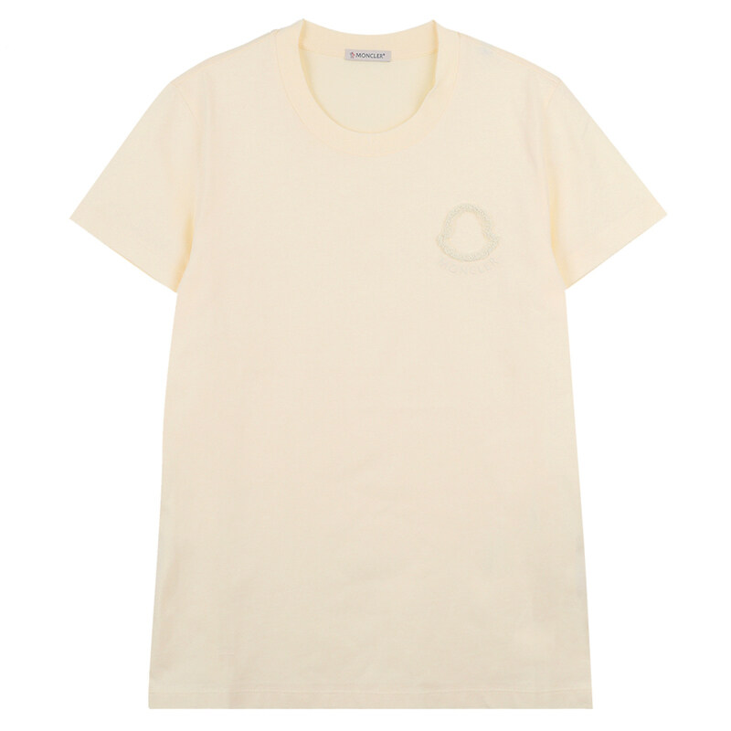 라프리마 몽클레어 자수 로고 코튼 티셔츠 8C00061-89AUO-034 - Moncler