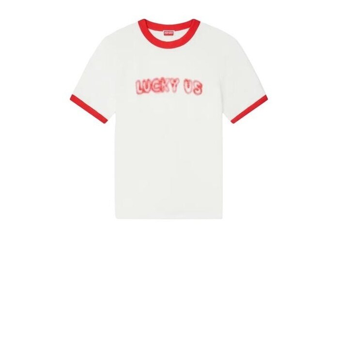 겐조 워드 코튼 슬림 티셔츠 FG5 5TS106 4SK 02 - Kenzo