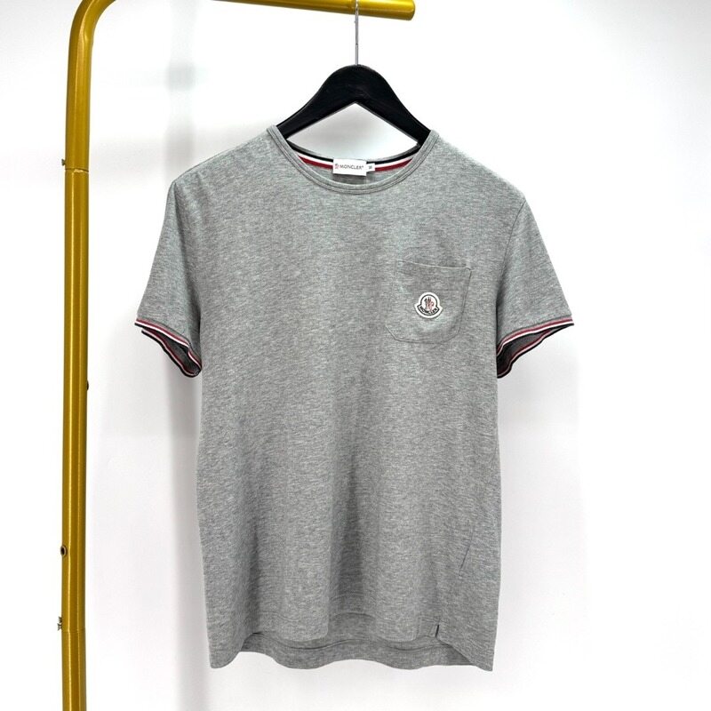 몽클레어 포켓 반팔 티셔츠 그레이 - Moncler