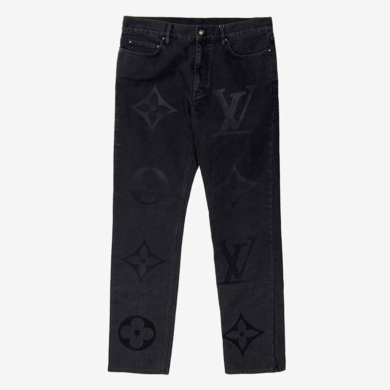 미사용 루이비통 1AFY51 모노그램 34 데님 팬츠 3WSUT7NI - Louis Vuitton