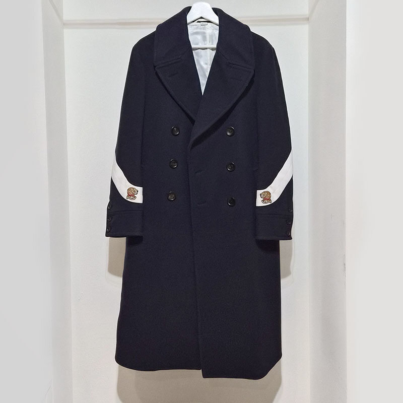 구찌 레오파드 패치 울 캐시미어 코트 (451130) L779161 - Gucci