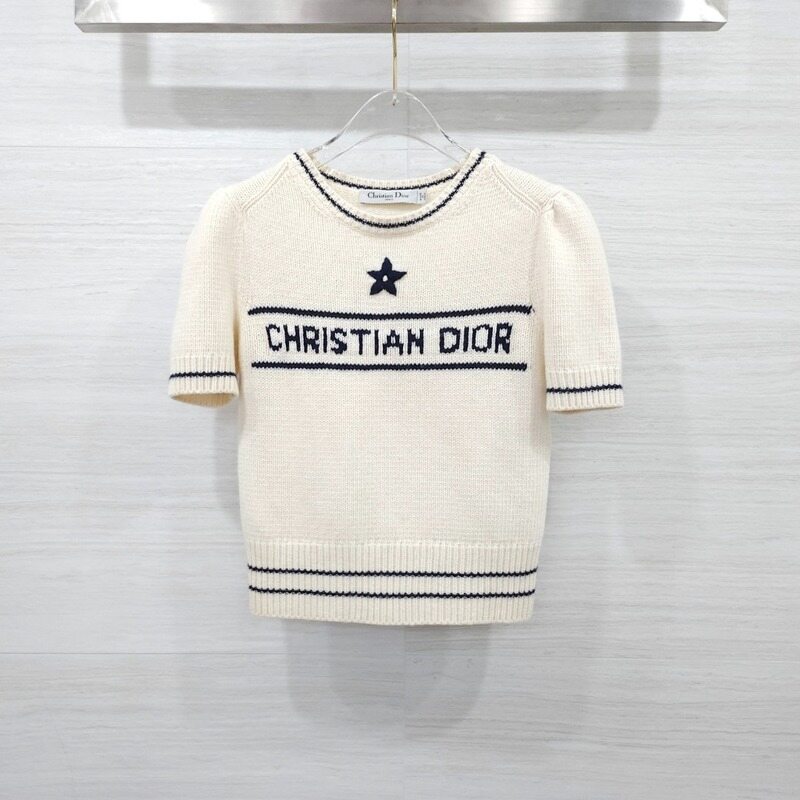 [럭스유] 34 / 디올 에크루 울 캐시미어 스웨터 니트 154S09AM305 - Christian Dior