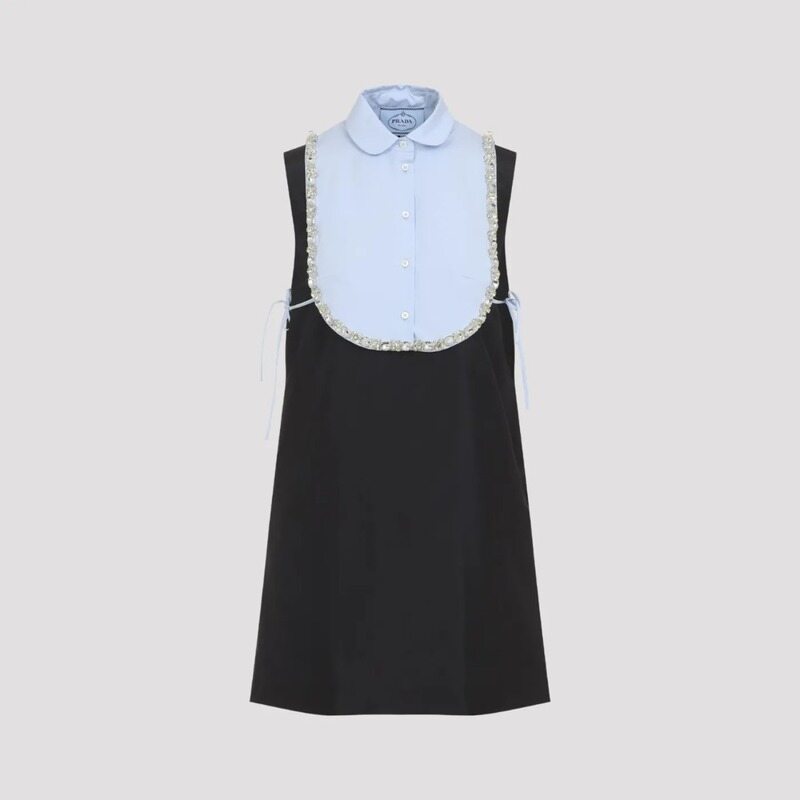 [D] 26FW 프라다 빕칼라 레이어드 드레스 P3T00R SOOO 120M F0002 - Prada