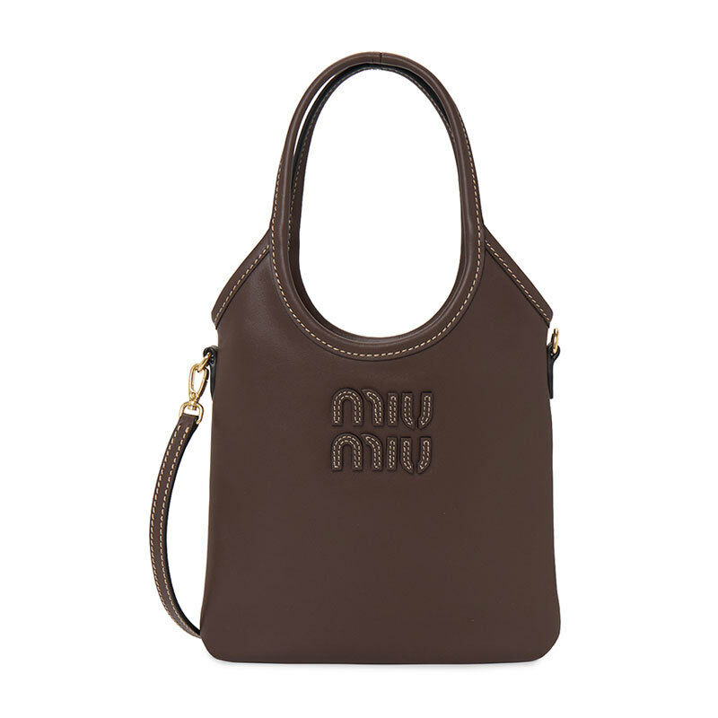 26FW 미우 미우 아이비 레더 미니 핸드백 브라이어우드 5BA281 2CRW F0NBL - Miu Miu