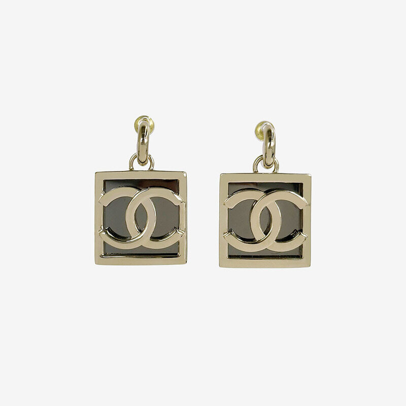 미사용 샤넬 CC로고 스퀘어 이어링 귀걸이 CHA101038 - Chanel
