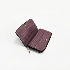 버버리(Burberry) 퍼플 968427815 더스키 모브 그레인 컨티넨탈 장지갑 썸네일 1