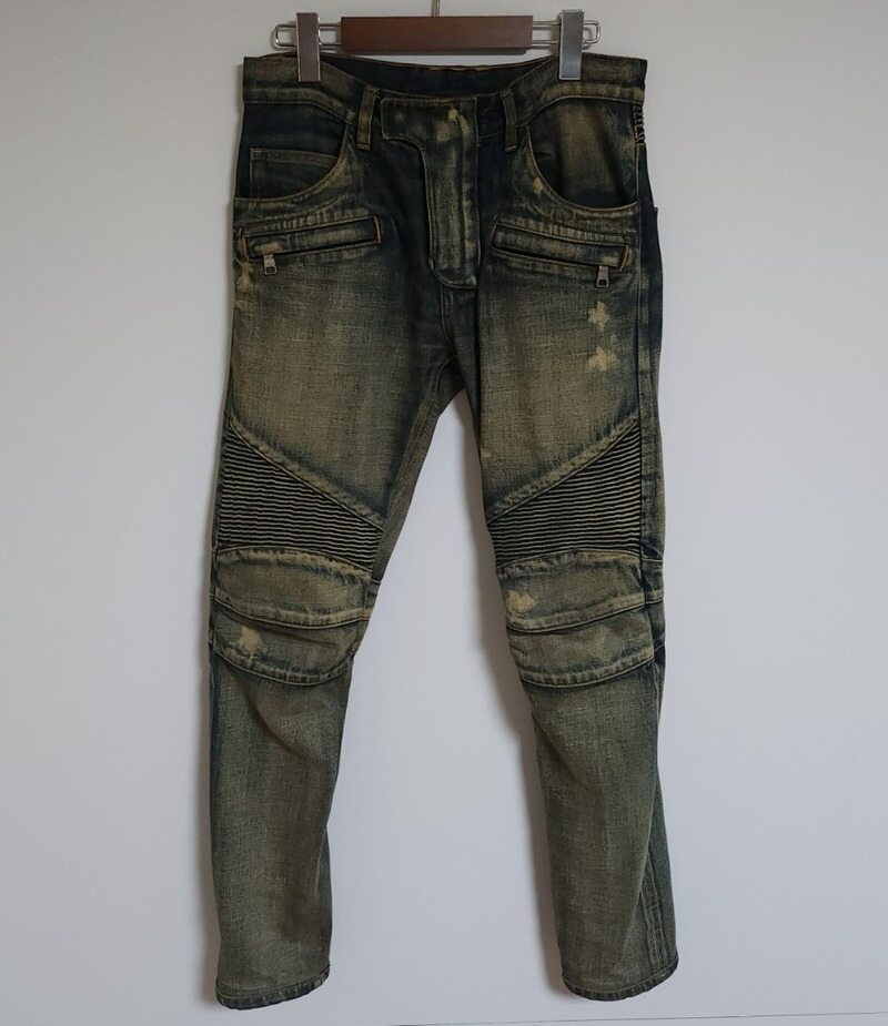발망 청바지 팬츠 녹워싱 바이커 남성 남자 W4HT500C162 [28] - Balmain
