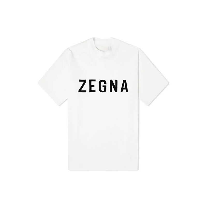 15주년 피어오브갓 X 제냐 로고 티셔츠 화이트 FZTS02 FZJ802 N01 - Fear of God
