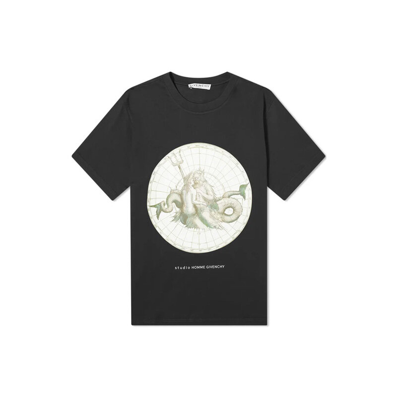 15주년 트리톤 프린팅 오버핏 티셔츠 블랙 BM70YK3002 001 - Givenchy