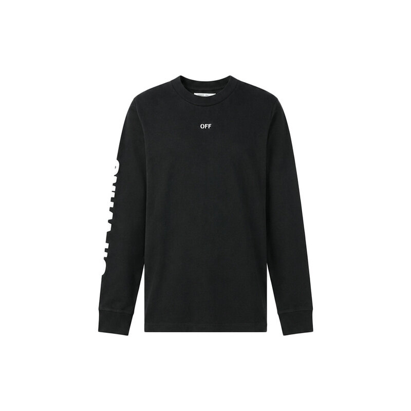 15주년 스컬 그래픽 롱슬리브 티셔츠 블랙 OMAB021S19185017 1088 - Off White