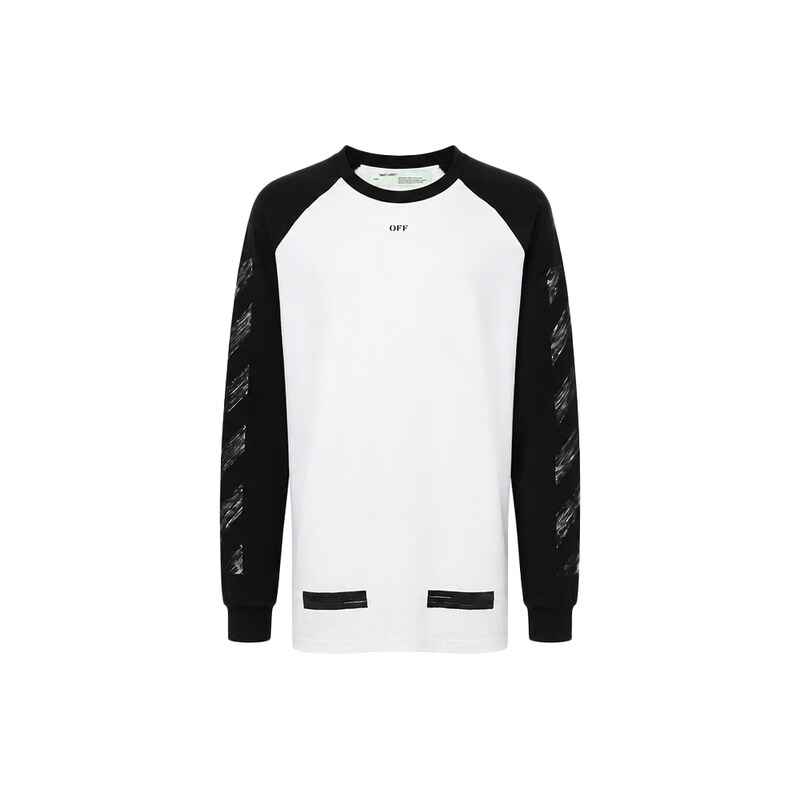 15주년 래글런 롱슬리브 티셔츠 화이트/블랙 OMAB008F17185030 1010 - Off White