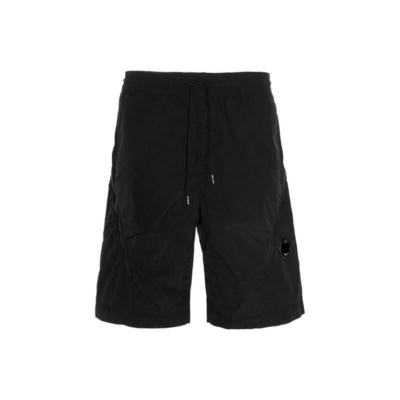 15주년 렌즈 와펜 카고 숏팬츠 블랙 10CMBE052A 005904G 999 - CP company